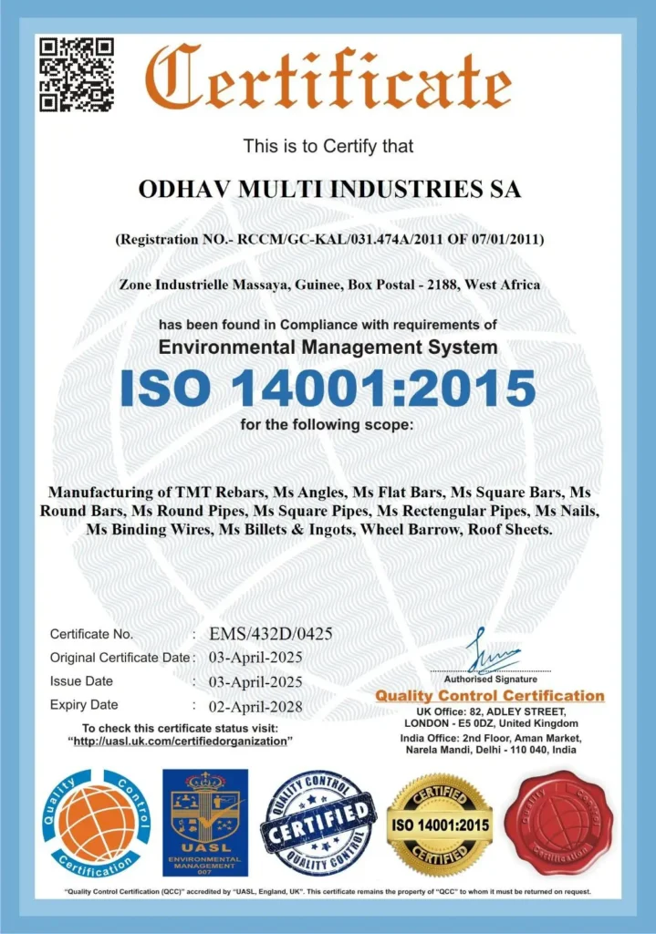 Environmental Management System Certificate